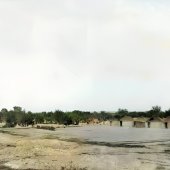 Окрестности Асхабада. Лагерь туркменской милиции близ станции.