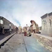 Поезд прибыл на вокзал Нового Чарджуя. Владения эмира бухарского.