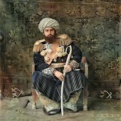 Бухарский эмир Сеид-Абдул-Ахад-хан в военном мундире.