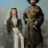 Дмитрий Иванович Имеретинский - князь Овалджани с супругой. 1890-е годы