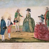 Встреча Иосифа II с Екатериной в Новых Кайдаках. Иоганн Иероним Лойшенколь. 1787 год